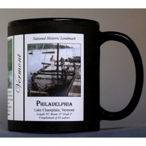 The USS Philadelphia Vermont history mug.