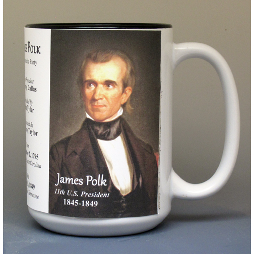 James Polk, US President biographical history mug.