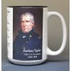 Zachary Taylor, US President biographical history mug.