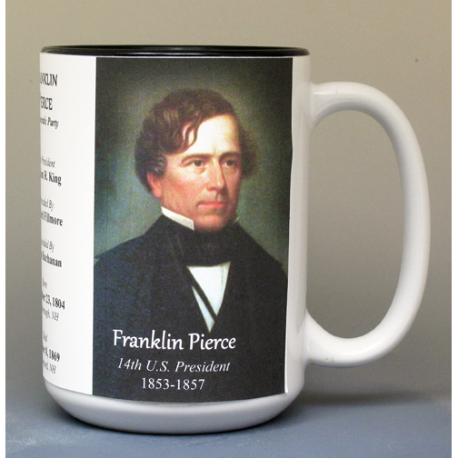 Franklin Pierce, US President biographical history mug.