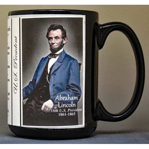 Abraham Lincoln US President history mug.