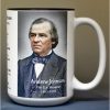 Andrew Johnson, US President biographical history mug.