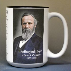 Rutherford B. Hayes, US President biographical history mug.