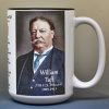 William H. Taft, US President biographical history mug.
