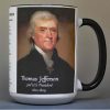 Thomas Jefferson US President biographical history mug.
