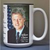 Bill Clinton, US President biographical history mug.