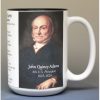 John Quincy Adams, US President biographical history mug.