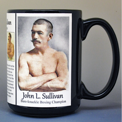 John L. Sullivan boxing biographical history mug.