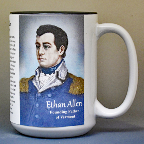 Ethan Allen, Vermont history biographical mug.