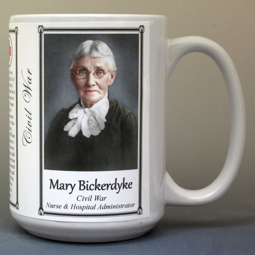 Mary Bickerdyke, US Civil War biographical history mug.