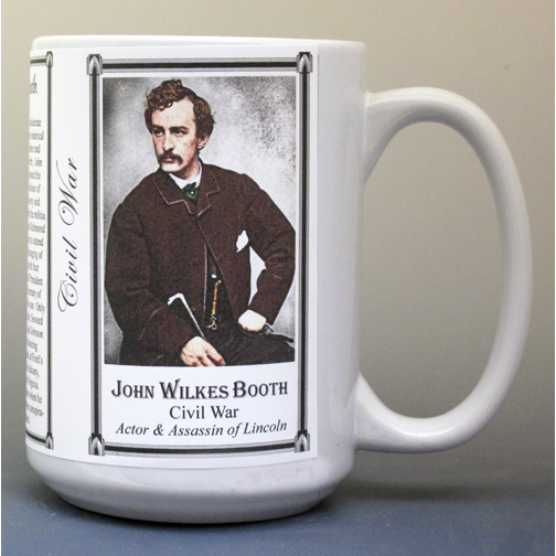 John Wilkes Booth, US Civil War biographical history mug.