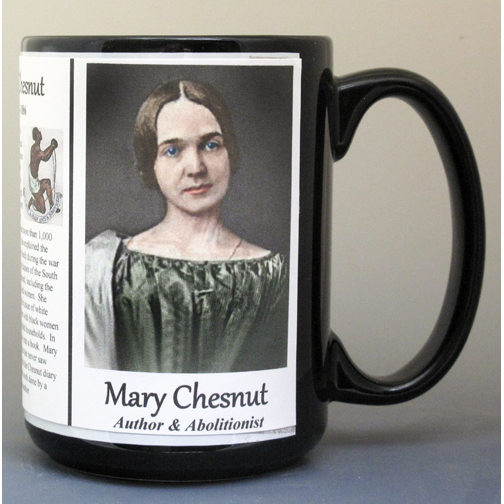 Mary Chesnut, US Civil War Confederate civilian biographical history mug.