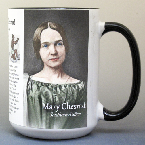 Mary Chesnut, US Civil War Confederate civilian biographical history mug.