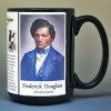 Frederick Douglass, US Civil War Union abolitionist biographical history mug.