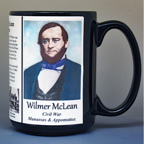 Wilmer McLean, Civil War Confederate civilian biographical history mug.