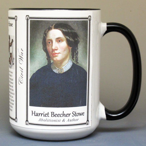 Harriet Beecher Stowe Civil War abolitionist and author biographical history mug.