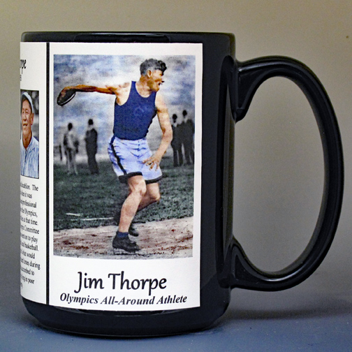 Jim Thorpe, Olympics biographical history mug.