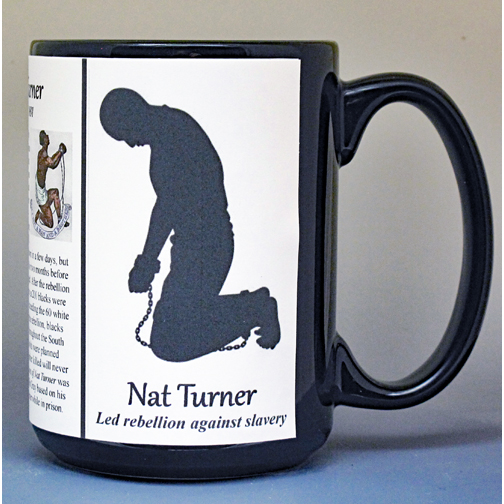 Nat Turner, abolitionist biographical history mug.