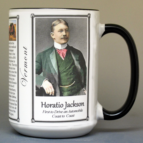 Horatio Jackson, Vermont biographical history mug.