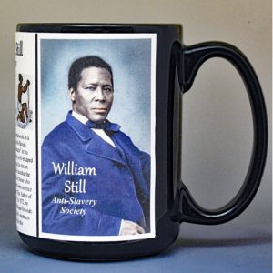 William Still, Civil War anti-slavery biographical history mug.