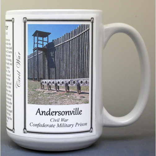 Andersonville Prison – Camp Sumter Civil War biographical history mug.