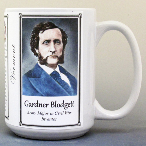 Gardner Blodgett, US Civil War and Vermont history mug.