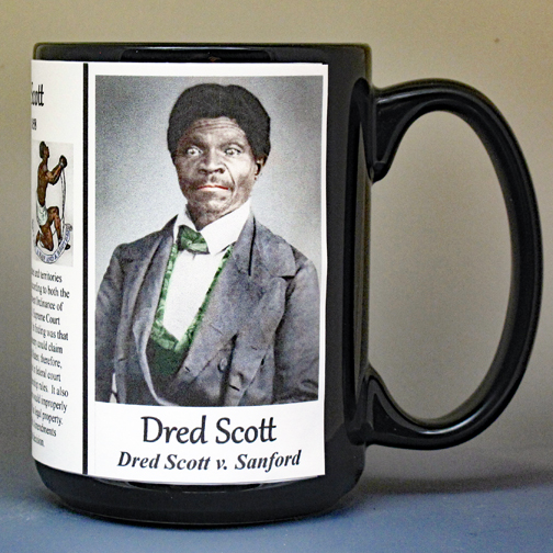 Dred Scott, African American slave who sued for his freedom in 1857 biographical history mug.