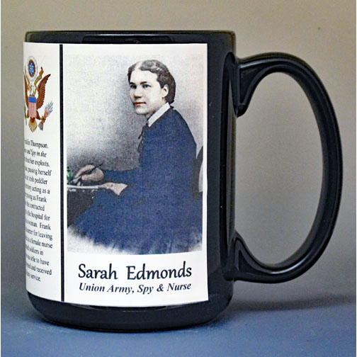 Sarah Edmonds, Union Army, US Civil War biographical history mug.