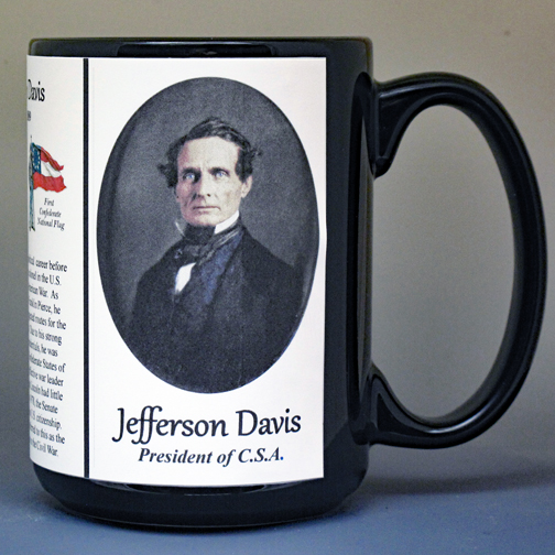 Jefferson Davis, C.S.A. President biographical history mug.