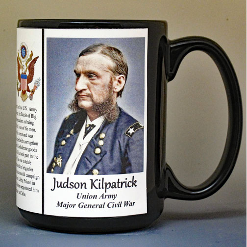 Judson Kilpatrick, Union Army, US Civil War, biographical history mug.