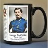 George McClellan, Union Army, US Civil War biographical history mug.
