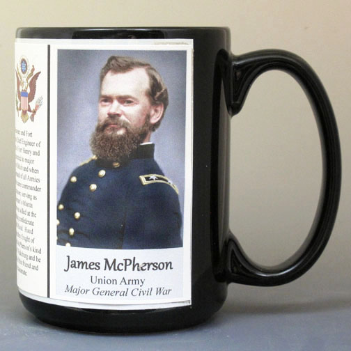 James McPherson, Union Army, US Civil War biographical history mug.