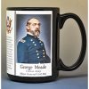 George Meade, Union Army, US Civil War biographical history mug.