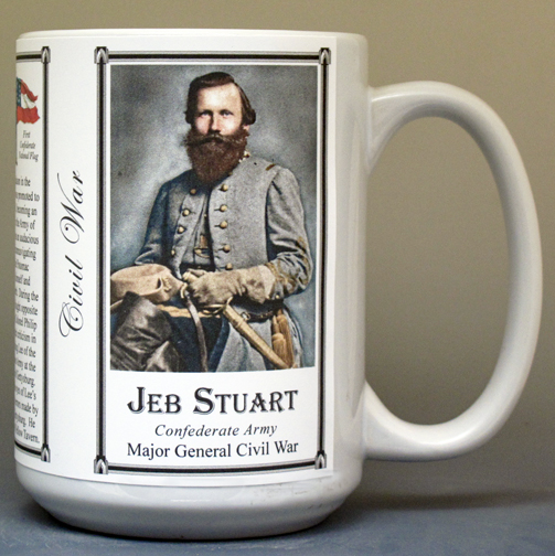 Jeb Stuart, US Civil War biographical history mug.
