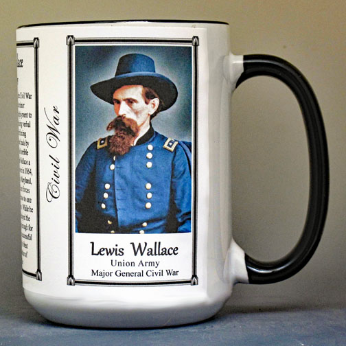 Lewis Wallace Civil War, Union Army history mug.