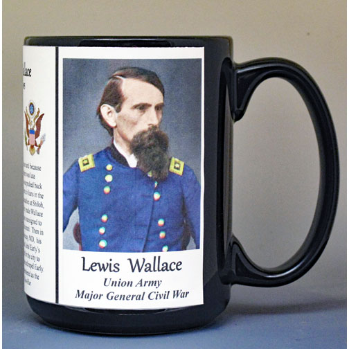 Lewis Wallace, Major General Union Army, US Civil War biographical history mug.