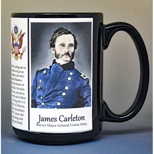 James Carleton, Union Army, US Civil War biographical history mug.