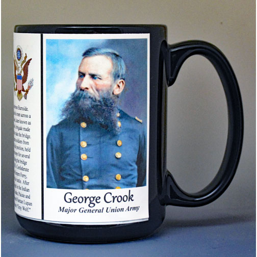 George Crook, US Civil War biographical history mug.