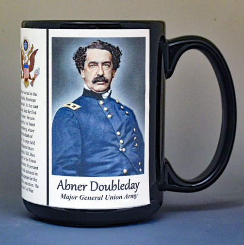 Abner Doubleday, Major General Union Army, US Civil War biographical history mug.