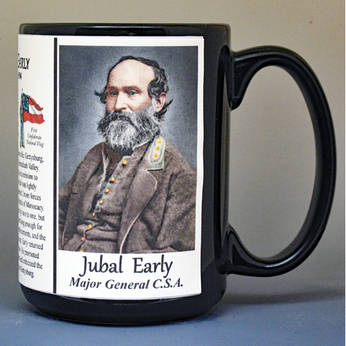 Jubal Early, Major General C.S.A. biographical history mug.