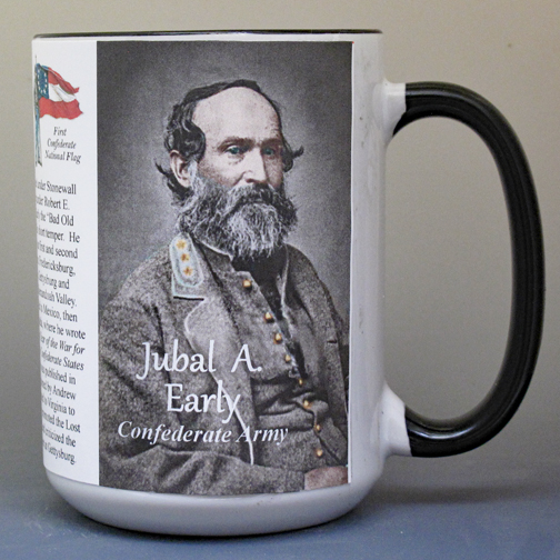 Jubal Early, Battle of Monocacy biographical history mug. 