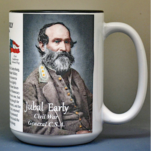 Jubal Early, Major General C.S.A. biographical history mug.