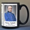 Henry Halleck, Union Army, US Civil War biographical history mug.