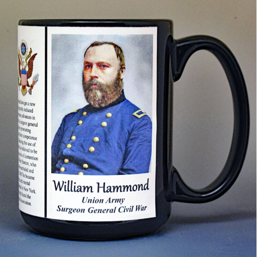 William Hammond, Surgeon General Union Army, US Civil War biographical history mug.