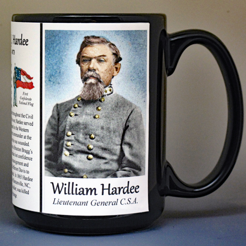 William Hardee, US Civil War biographical history mug.