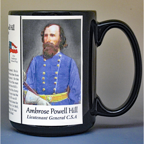 Ambrose Powell Hill, Confederate Army, US Civil War biographical history mug.