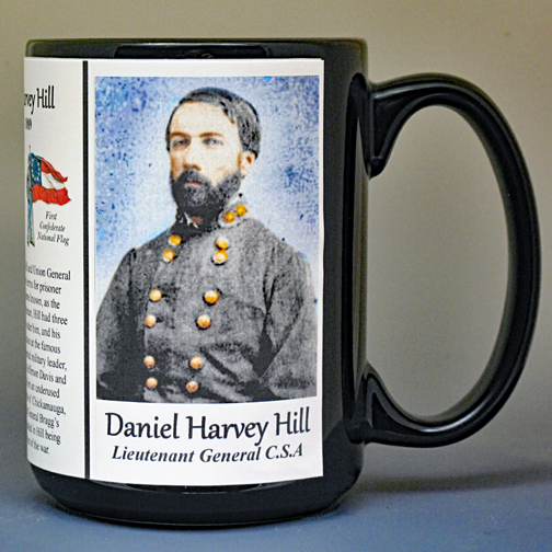 Daniel Harvey Hill, Confederate Army, US Civil War biographical history mug.