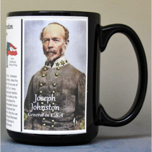 Joseph Johnston, Confederate Army, US Civil War biographical history mug.
