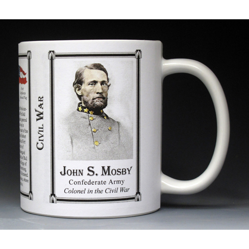 John S. Mosby Civil War history mug.