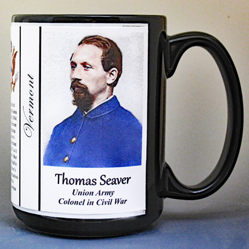 Thomas Seaver, Union Army officer, Vermont biographical history mug.